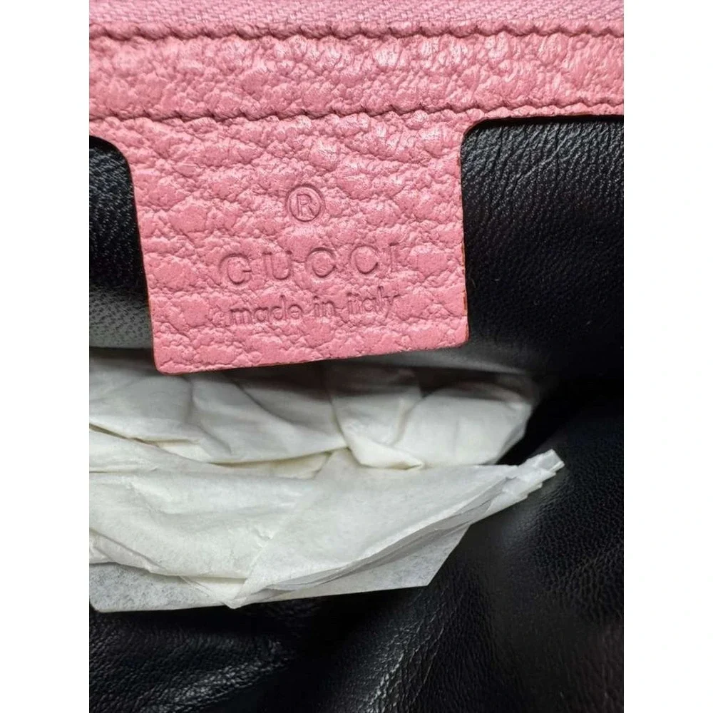 Gucci‎ Women's Pebbled Leather Jackie Small Hobo Medium Shoulder Bag Pink - Picture 8 of 13